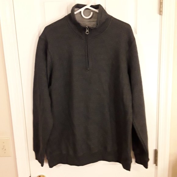 Mountain Ridge Mens 1/4 Zip Pullover sweatshirt AL charcoal color, never worn - Picture 4 of 8